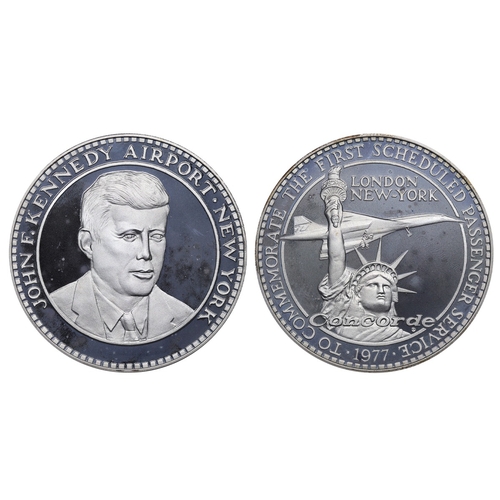 44 - Inited Kingdom, Medal, 1977 year, Silver, 28 gr,  John F Kennedy Airport