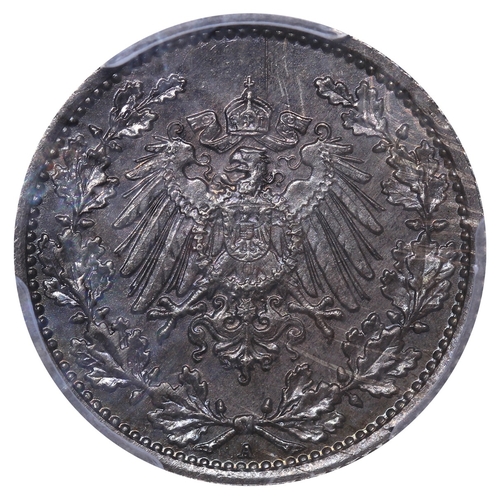 461 - Germany (1871-1948), Emperor William II (1888-1918), Â½ mark, 1918 year, Silver, 2,777 gr, KM#17