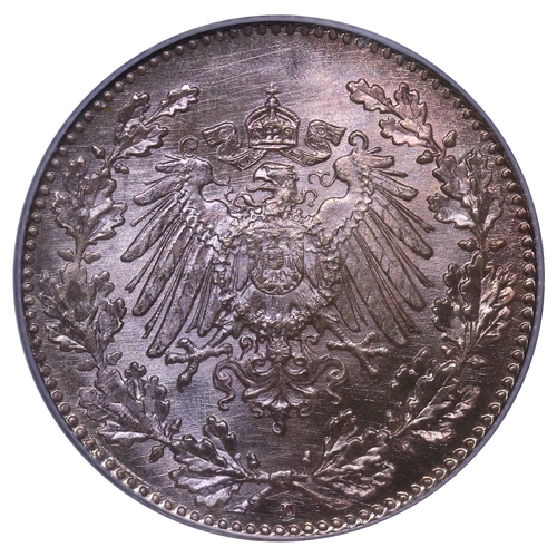 462 - Germany (1871-1948), Emperor William II (1888-1918), Â½ mark, 1918 year, Silver, 2,777 gr, KM#18