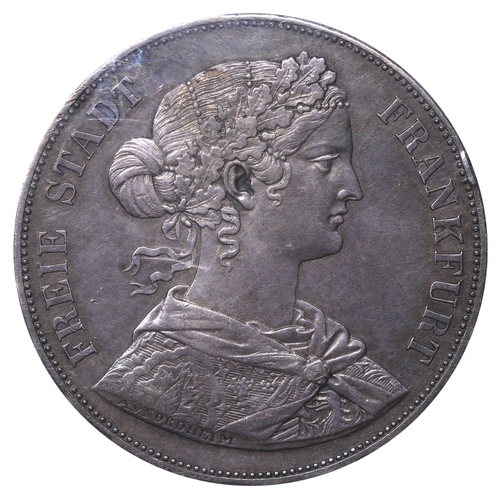 468 - Germany, Free City of Frankfurt (1372-1866), 2 vereinsthaler, 1861 year, Silver, 37,04 gr, AKS#4