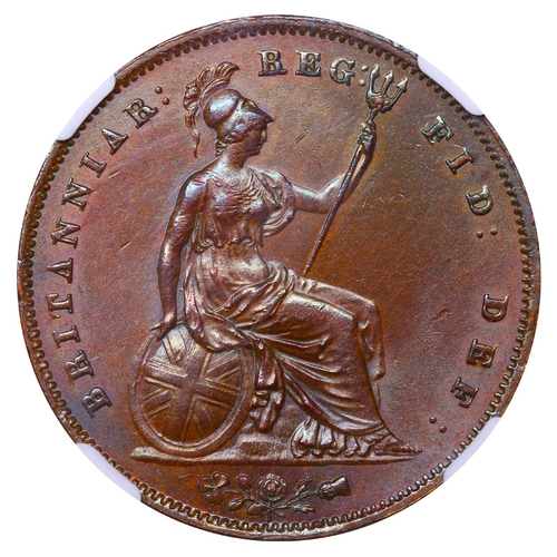 486 - United Kingdom, Queen Victoria (1837-1901), Â½ penny, 1855 year, Bronze, 9,45 gr, KM#726, In MS 64 B... 