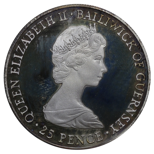 493 - United Kingdom, Queen Elizabeth II (1952 - 2022), 25 new pence, 1980 year, Silver, 28.28 gr, KM#35