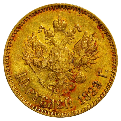 51 - Russian Empire, Emperor Nicholas II (1894-1917), 10 roubles, 1899 year, Gold, 8,6 gr, Y#64, bitkin 4