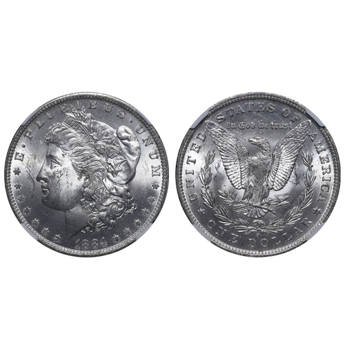 510 - United States, Chester Alan Arthur (1881-1885), 1 dollar, 1884 year, Silver, 26,73 gr, KM#110, In MS... 