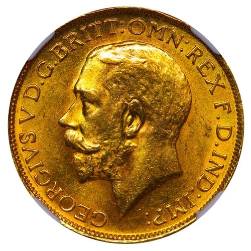 512 - South Africa, King George V (1910-1936), 1 sovereign, 1927 year, Gold, 7,99 gr, KM#21, In MS 61: 35,... 