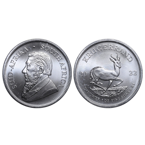 515 - South Africa, President Cyril Ramaphosa (2018 - present), 1 rand, 2022 year, Silver, 31.1 gr, KM#â¯... 