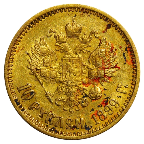 52 - Russian Empire, Emperor Nicholas II (1894-1917), 10 roubles, 1899 year, Gold, 8,6 gr, Y#64, bitkin 4