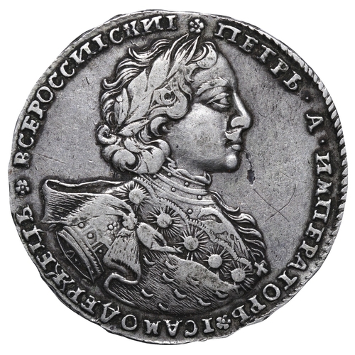 59 - Russian Empire, Tsar Peter I the Great (1682-1725), 1 rouble, 1723 year, Silver, 28.44 gr, KM#â¯162... 