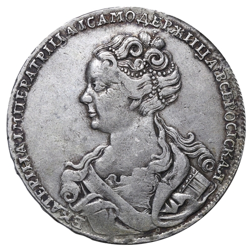 60 - Russian Empire, Empress Catherine I (1724-1727), 1 rouble, 1726 year, Silver, 28.44 gr, KM#â¯168, b... 