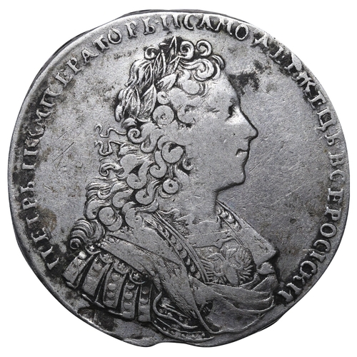 62 - Russian Empire, Emperor Peter II (1727-1730), 1 rouble, 1729 year, Silver, 28,44 gr, KM#â¯182.3, bi... 