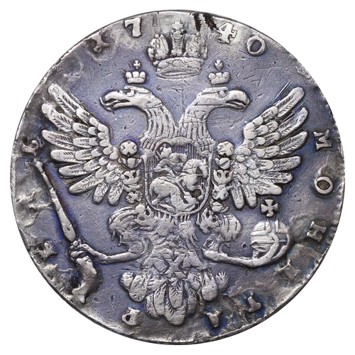 67 - Russian Empire, Empress Anna Ioannovna (1730-1740), 1 rouble, 1740 year, Silver, 25,85 gr, KM#198, b... 