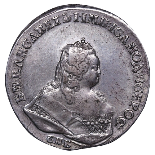 68 - Russian Empire, Empress Elizabeth (1741-1762), 1 rouble, 1742 year, Silver, 25,85 gr, c#19b.3, bitki... 