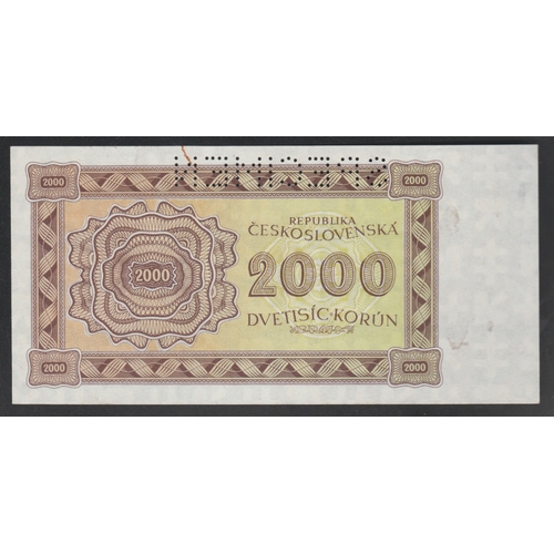 770 - Czechoslovakia, 2000 Korun, 1945 year, Specimen, 23 Jn, 029182