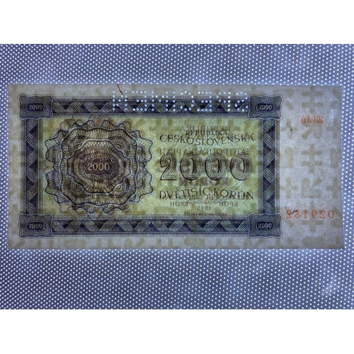 770 - Czechoslovakia, 2000 Korun, 1945 year, Specimen, 23 Jn, 029182