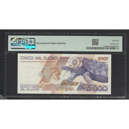 794 - Ecuador, Banco Central Pick# 128c 1996-99 5000 Sucres - Printer: BCdE S/N AO 06972144 - Wmk: J. Mont... 