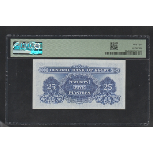 797 - Egypt,Central Bank of Egypt
Pick# 35a 1961-63 25 Piastres - Wmk: Arms 
S/N 122403 A/30 - Sign. #11 
... 