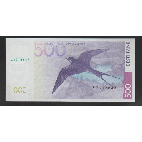 802 - Estonia, BANK OF ESTONIA 2000 year, 500 Krooni, ZZ215647