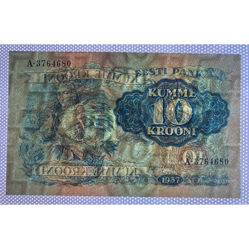 805 - Estonia, BANK OF ESTONIA , 10 Krooni , 1937 year, A-3764680