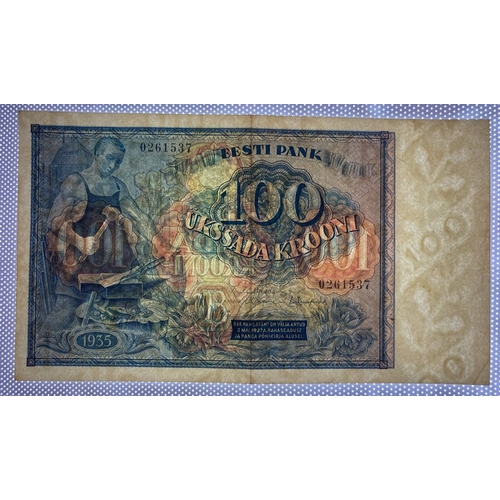 810 - Estonia, BANK OF ESTONIA , 100 Krooni , 1935 year, 0261537