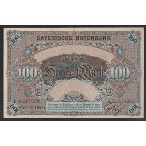 874 - Germany, Bavarian Central Bank, 100 Mark, 1900 year,B. 2174206