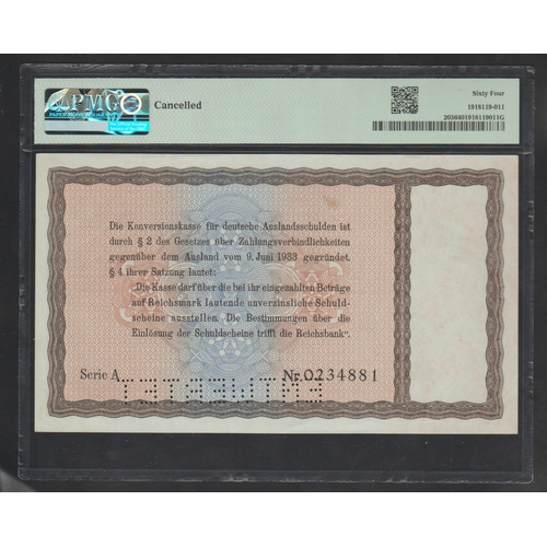 908 - Germany / Third Reich
Pick# 203 1933 50 Reichsmark - Printer: RDK S/N A 0234881 - Conversion Fund fo... 