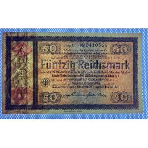 910 - Germany, Bavarian Central Bank, 50 Mark, 1933 year, No. 0410569