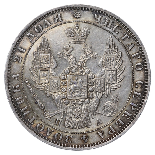 92 - Russian Empire, Emperor Nicholas I (1825-1855), 1 rouble, 1849 year, Silver, 20,73 gr, C#168.1, bitk... 