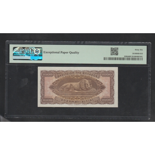 929 - Kingdom of Greece, Ministry of Finance
Pick# 326b 1953 1000 Drachmai
S/N AA.09 611471 - Wmk: Bank Ti... 