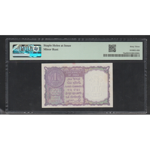 947 - India, Government
of India
I Pick# 75a Jhun&Rez 6.1.4.1A 1957 1 Rupee - Letter A
S/N L/31 697718-Sig... 