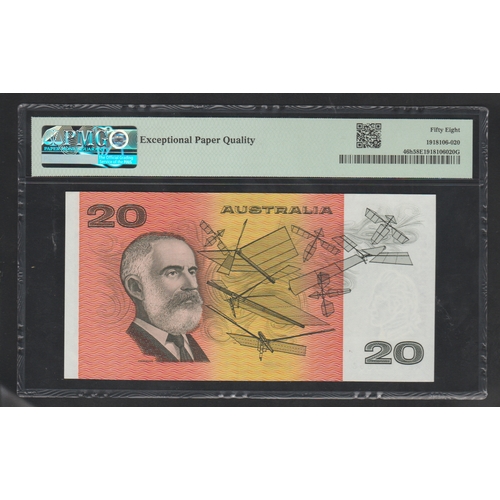 538 - Australia, Reserve Bank
Pick# 46h R413 ND (1991) 20 Dollars - Wmk: Cook
S/N RHQ027668 - Sign. B.W. F... 