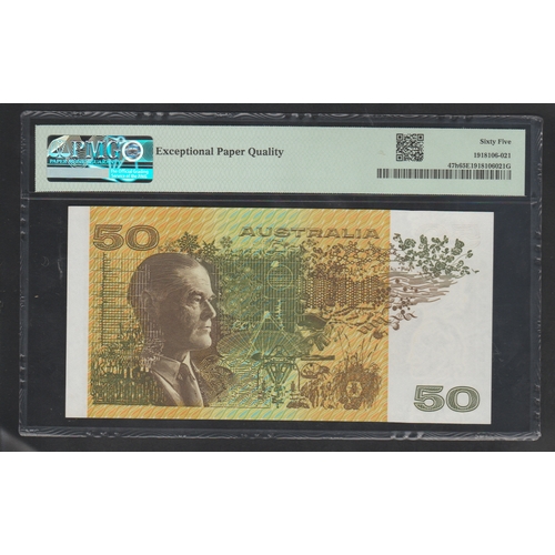 540 - Australia, Reserve Bank
Pick# 47h R513 ND (1991) 50 Dollars - Wmk: Cook
S/N WKK653768 - Sign. B.W. F... 