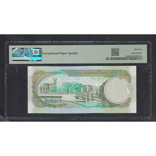 561 - Barbados, Central Bank, Pick# 61 ND (2000) 5 Dollars - Printer: TDLR S/N G48474538 - Sign. M. Willia... 