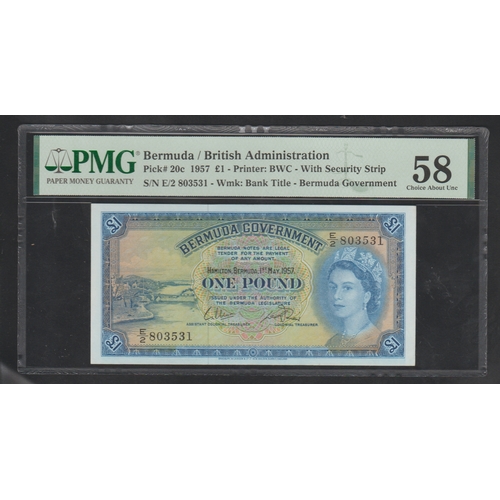 566 - Bermuda Pick# 28CS2 1981-82 (ND 1985) 1 Dollar - Wmk:Tuna Fish S/N A/3 000000 - Monetary Authority