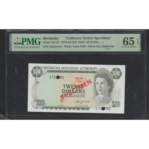 571 - Bermuda, Bermuda Monetary Authority, Pick # 53CS3 2000, 20 Dollars S/N D/1 000000 - Wmk: Tuna Fish 6... 