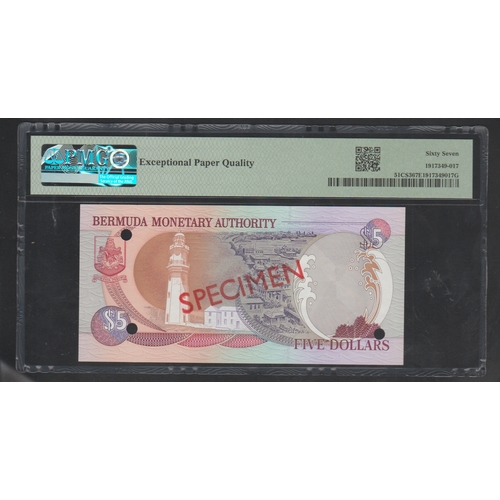 577 - Bermuda, Bermuda Monetary Authority, Pick # 51CS3 2000, 5 Dollars S/N C/2 000000 - Wmk: Tuna Fish 67... 