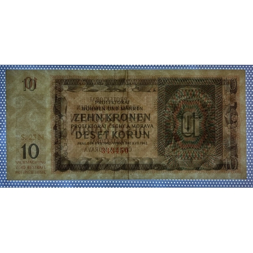 585 - Bohemia and Moravia, 10 Korun, 1942 year,S.23N 343450