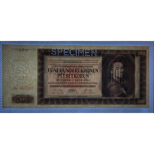 594 - Bohemia, National Bank of Bohemia, 500 Kronen, 1942 year, JA 058707