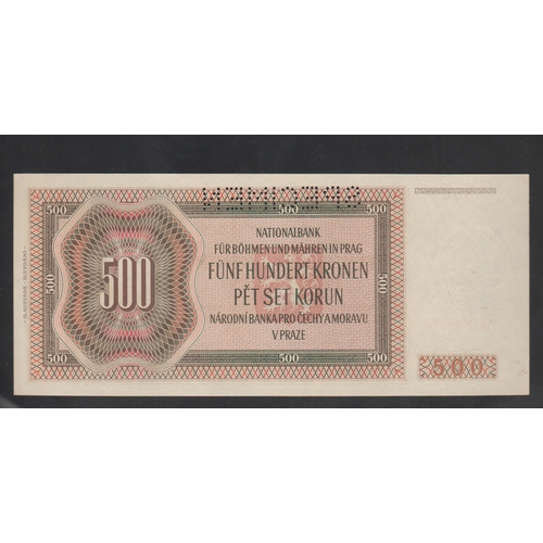 594 - Bohemia, National Bank of Bohemia, 500 Kronen, 1942 year, JA 058707