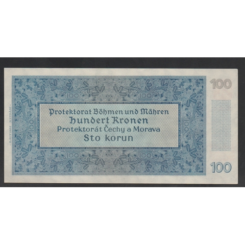 588 - Bohemia and Moravia,Protectorate of Bohemia and Moravia 100 Korun, 1940 year, S 20A 140726