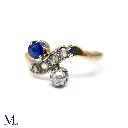 4 - An Antique Diamond and Sapphire Ring

The 18ct gold ring is set with a 0.17ct old cut diamond and a ... 