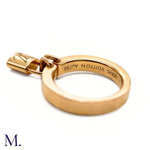 21 - A Padlock Ring by Louis Vuitton

The 18ct gold ring by Louis Vuitton is held together with the iconi... 