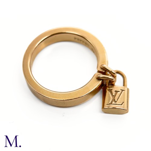 21 - A Padlock Ring by Louis Vuitton

The 18ct gold ring by Louis Vuitton is held together with the iconi... 