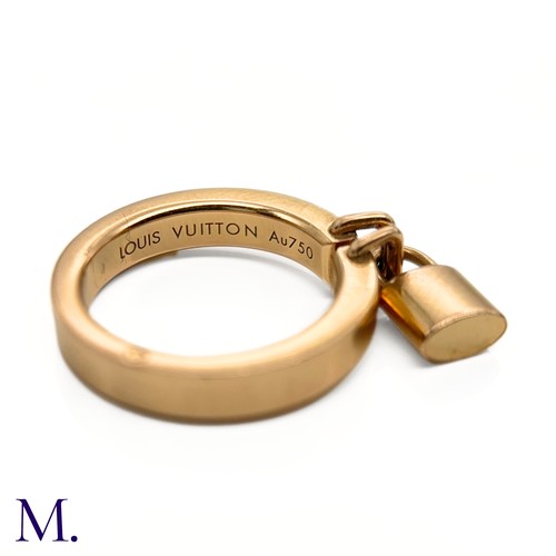 21 - A Padlock Ring by Louis Vuitton

The 18ct gold ring by Louis Vuitton is held together with the iconi... 