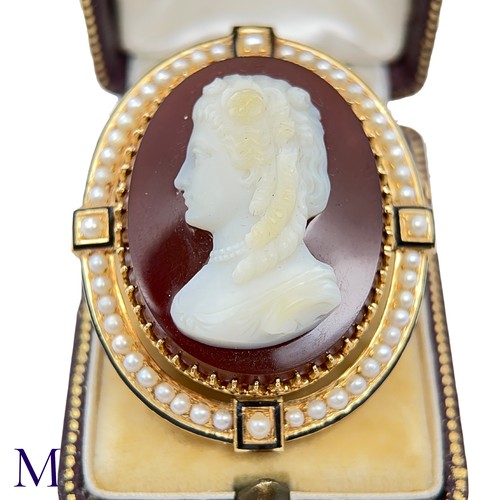 23 - A Fine Hardstone Cameo Brooch

The 18ct yellow gold brooch is set with a finely carved hardstone cam... 