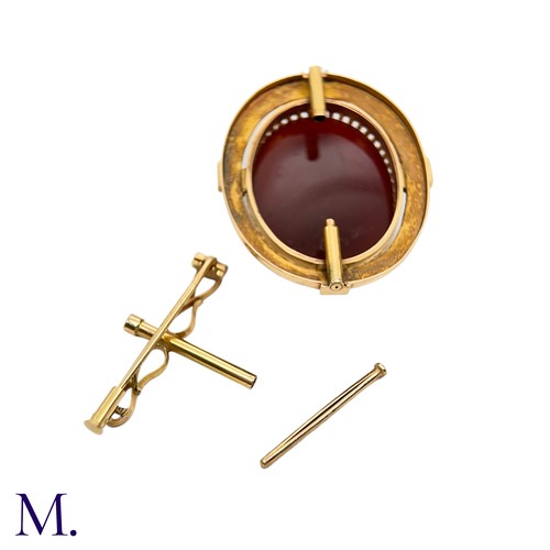 23 - A Fine Hardstone Cameo Brooch

The 18ct yellow gold brooch is set with a finely carved hardstone cam... 