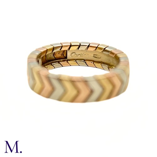 30 - A 3-Colour Gold Ring by Cartier

The vintage 18ct 3-colour gold ring by Cartier has a chevron design... 