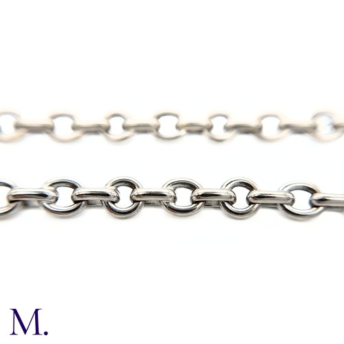 33 - An 18ct White Gold Collar by Chaumet Paris
The 18ct white gold collar by Chaumet Paris is secured wi... 