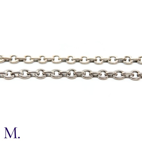 33 - An 18ct White Gold Collar by Chaumet Paris
The 18ct white gold collar by Chaumet Paris is secured wi... 