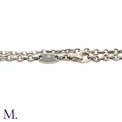 33 - An 18ct White Gold Collar by Chaumet Paris
The 18ct white gold collar by Chaumet Paris is secured wi... 