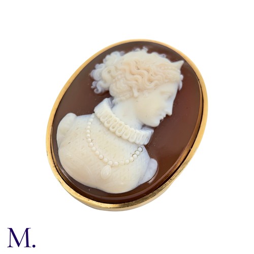 49 - A Fine Antique Shell Cameo

The fine antique shell cameo depicts a historical lady in formal attire ... 